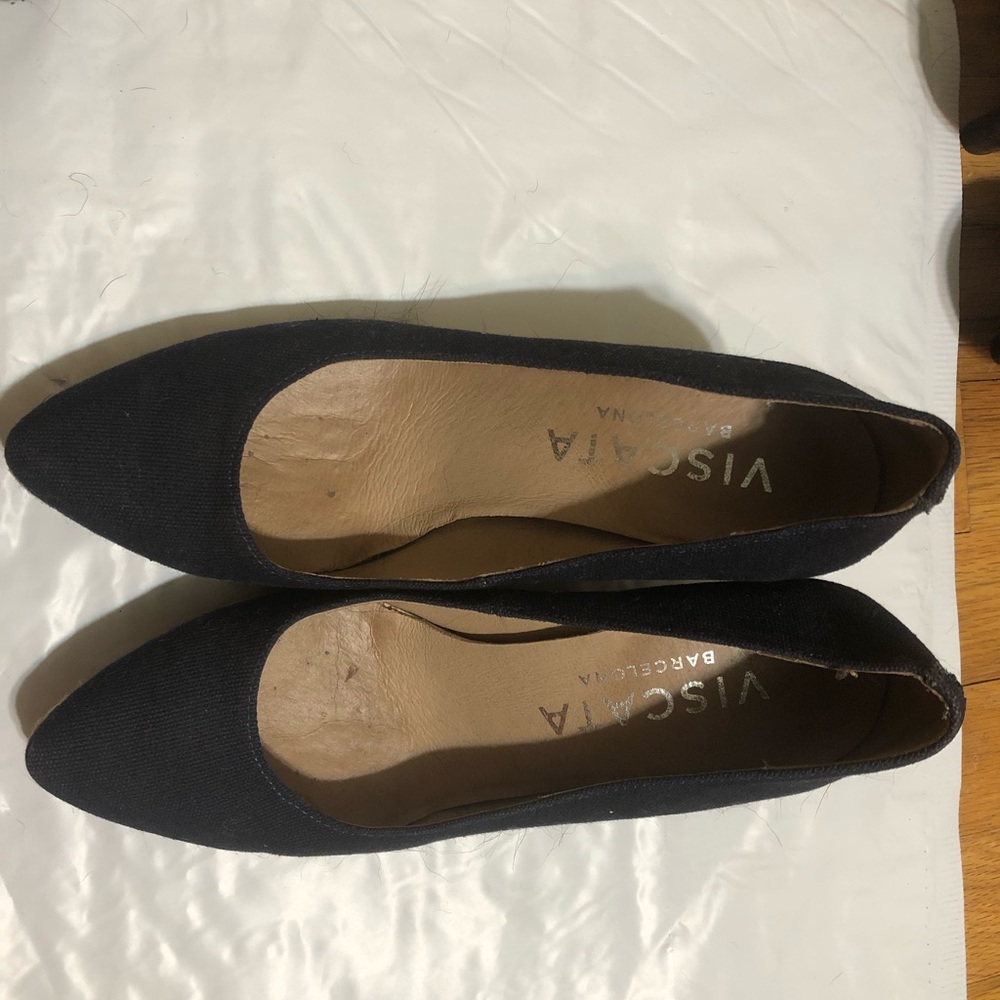 Viscata Navy Wedges , Made In Spain